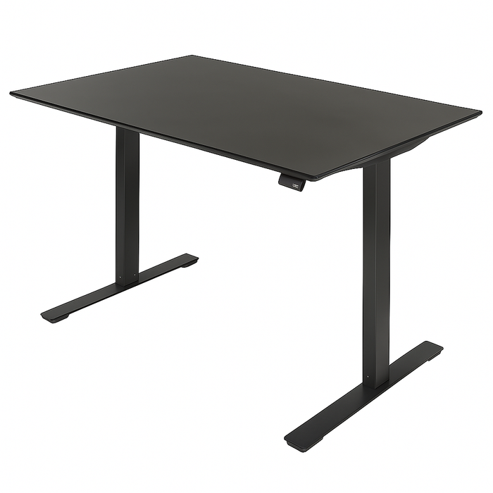 Dencon Delta hæve/sænkebord med linoleum bordplade