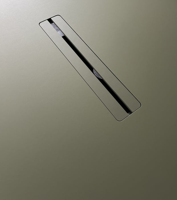 Fumac Square mødebord med bådformet linoleum bordplade