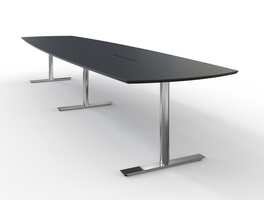 Fumac InLine mødebord med bådformet laminat bordplade