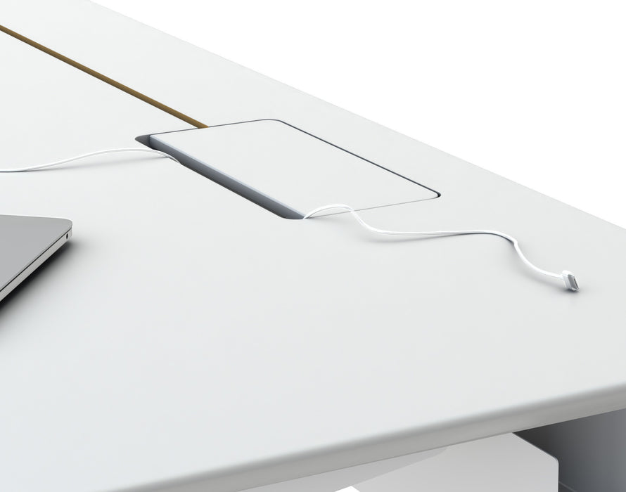 NYT Linak hæve/sænkebord med linoleum bordplade - Specialfarve