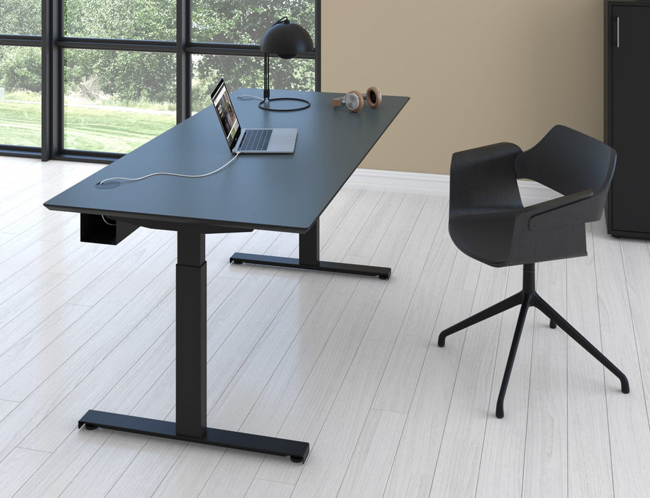 Linak hæve/sænkebord med linoleum bordplade