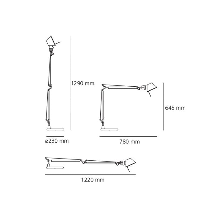 Artemide Tolomeo bordlampe