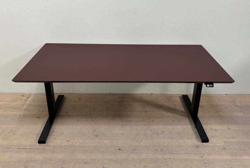 Holmris Q20 Hæve sænkebord med NY linoleum bordplade